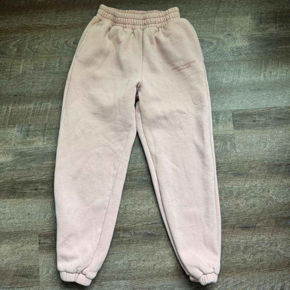 Comfrt Comfort Collection Pastel Edit Sweatpants S Relaxed Pink‎ Fleece Joggers